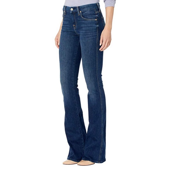 7 For All Mankind Denim - 7 For All Mankind A Pocket Dark Wash Bootcut Jeans